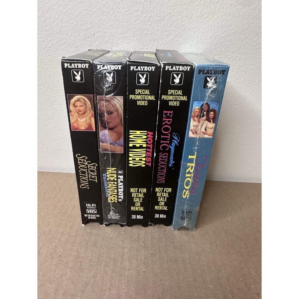 Vintage Playboy VHS Lot of 5 Secret Seductions Nude Fantasies R Rated NTSC